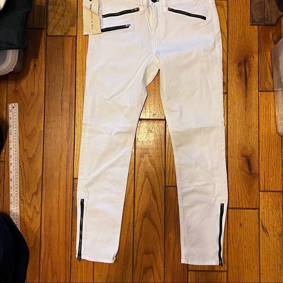 Rag & Bone Jeans Womens Size 30 Crop Bright White Denim RBW Quiet Lux Y2k - Picture 2 of 6